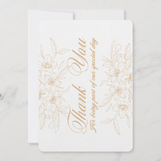 Elegante floral Danke Card - Personalisiert Appre