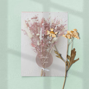 Elegante floral Dankeschön Karte mit Heartfelt Mes