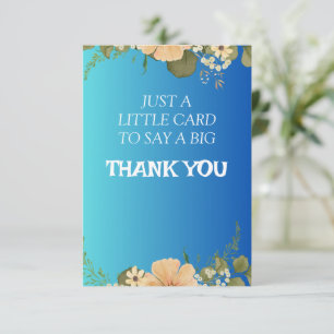 Elegante floral Dankeschön Karte mit Personalisier