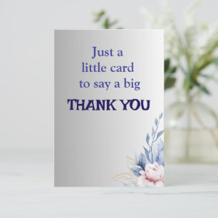 Elegante floral Dankeschön Karte mit Personalisier
