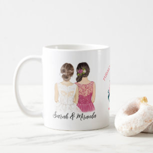 Elegante Floral Delight Bridesmaid Einladung Kaffeetasse