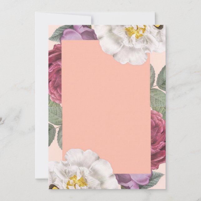 Elegante floral Einladung (Vorderseite)