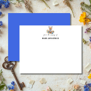 Elegante Floral-Fuchs-Nursery-Schreibwaren-Notizka Einladung
