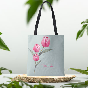 Elegante floral Green Trendy Chic Stilvolle Tote B
