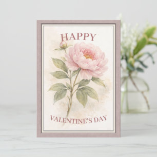 Elegante Floral Happy Valentinstagskarte Feiertagskarte