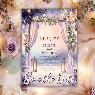 Elegante Floral Lanterns Romantischer Garten Hochz Save The Date