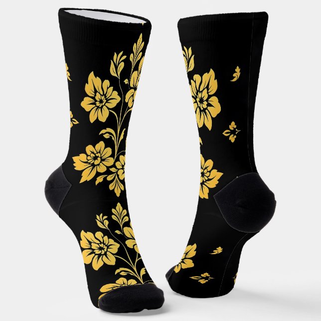Elegante Floral Luxury Moderne Kollektion Socken (Gewinkelt)