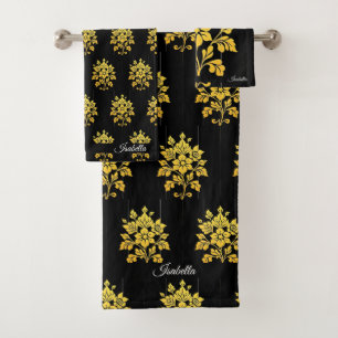 Elegante Floral Luxury Popular Collection Badhandtuch Set