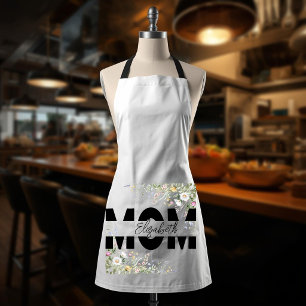 Elegante Floral MOM Personalisierte Schürze