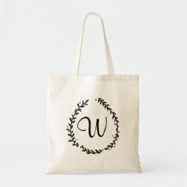 Elegante Floral Monogram-Tasche Tragetasche
