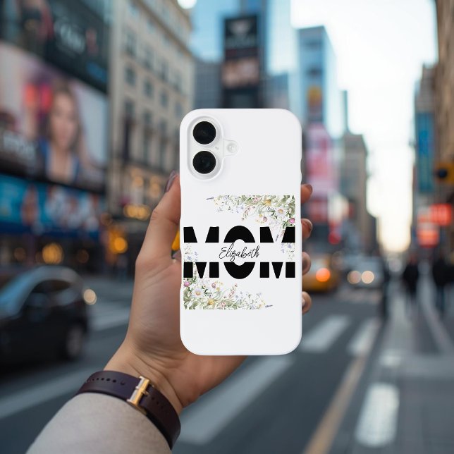 Elegante Floral-Mutter-Personalisierte-iPhone-16-H iPhone 16 Hülle (Von Creator hochgeladen)
