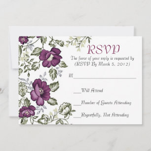 Elegante Floral Romantic Garden RSVP Karte