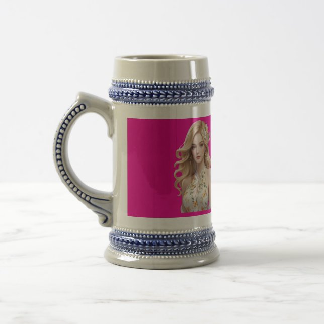 Elegante Floral Watercolor Bliss Tasse (Links)