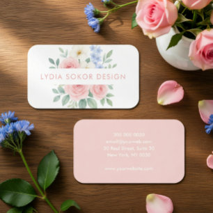 Elegante Floral Watercolor Business Card für Desig Visitenkarte