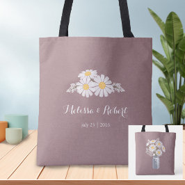 Elegante Floral White Daisies Gastgeschenk Hochzei