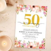 Elegante Florale 50. Hochzeitsjubiläum