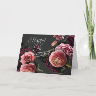 Elegante florale-5. Hochzeitskarte Karte