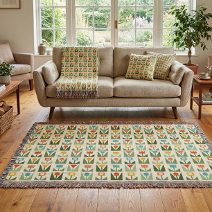 Elegante florale abstrakte Frühlingsdecke Decke