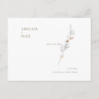 Elegante florale Akzente Hochzeit speichern Sie da