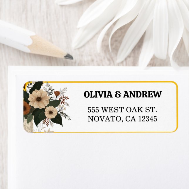 Elegante florale Akzente sanfte Farbpalette Zurück (Insitu)