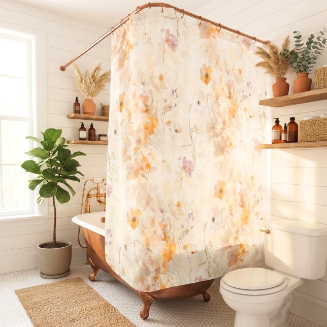 Elegante Florale Aquarell Duschvorhang (Von Creator hochgeladen)