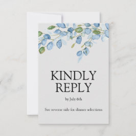 Elegante florale Aquarellkarte RSVP Karte