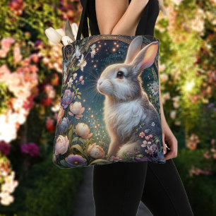 Elegante Florale Art Nouveau-Hasen-Ostern