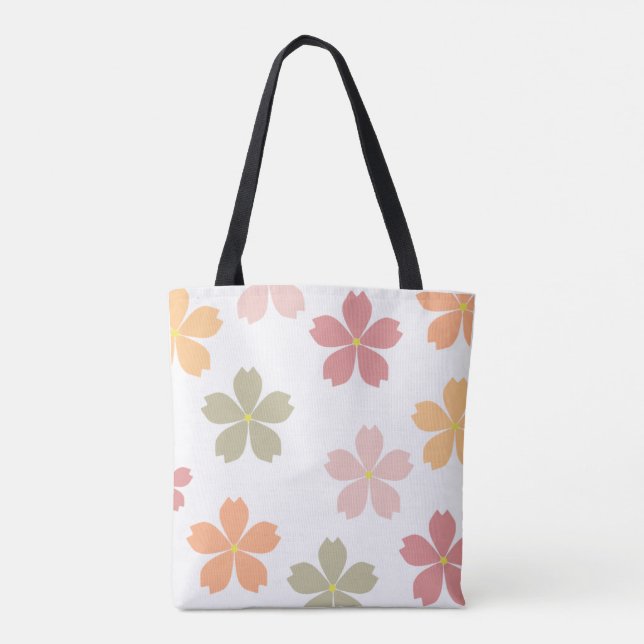 Elegante florale Ästhetik-Jumbo-Tasche (Rückseite)
