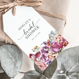 Elegante Florale Babyparty der Braut Geschenkanhänger