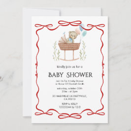 Elegante Florale Babyparty-Einladung Einladung