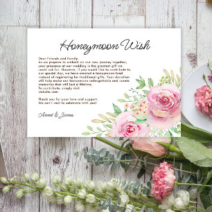 Elegante Florale Brautparty Begleitkarte