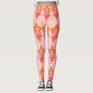 Elegante Florale Damast Chic Legging Leggings
