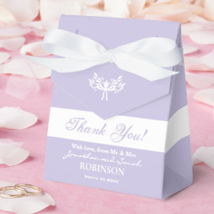 Elegante Florale Danke-Hochzeit Geschenkschachtel