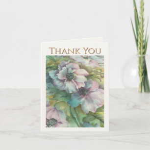 Elegante Florale Dankeskarten – Sanfte Botanische Dankeskarte