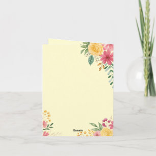 Elegante Florale Doppelnamen-Junggesellinnenabschi