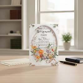 Elegante Florale Einladung zur Ruhestandsparty | S