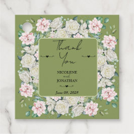 Elegante florale Embrace Wedding Geschenkanhänger