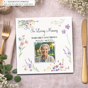 Elegante florale Feier des Lebens Foto Serviette