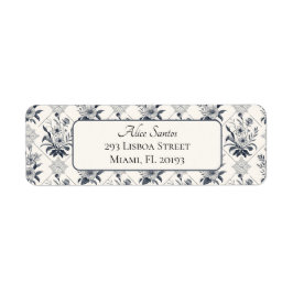 Elegante florale Fliesenmuster Chic Rücksendeadres