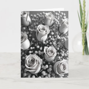 Elegante Florale Fotokarte Karte