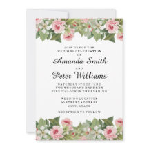 Elegante florale Frühlings- / Sommer-Hochzeitseinl