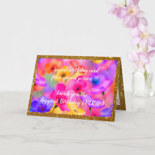 Elegante florale Geburtstagskarte Karte