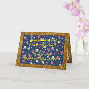 Elegante florale Geburtstagskarte Karte