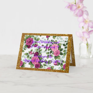 Elegante florale Geburtstagskarte Karte