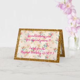 Elegante florale Geburtstagskarte Karte