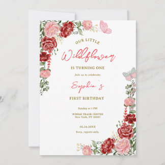 Elegante florale Geburtstagsparty Einladung