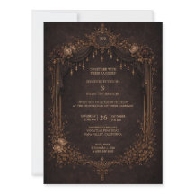 Elegante florale gothische Halloween-Hochzeitseinl