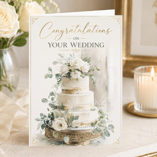 Elegante florale Gratulation zur Hochzeit Karte