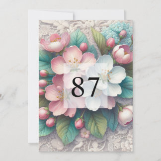 Elegante florale Grüntöne Wasserfarben-Geburtstags Einladung