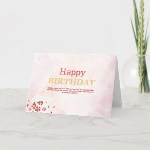 Elegante florale Happy Birthday Card - Wasserfarbe Einladung
